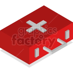 isometric medical bag vector icon clipart 5