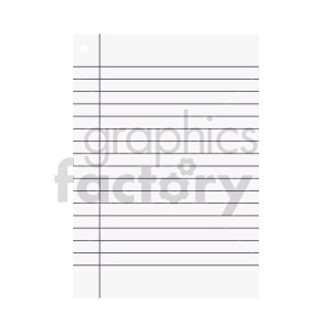 The clipart image shows a blank ruled paper with lines and margins, similar to the type of paper commonly used for business documents such as letters, memos, or reports.
