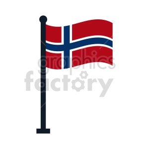 Flag of Norway vector clipart 02