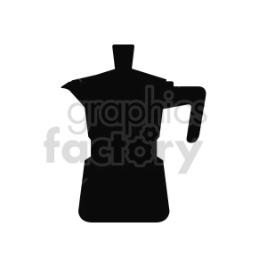 coffee pot silhouette vector clipart