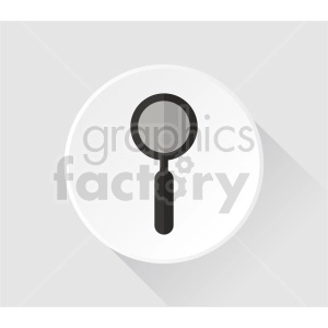 black magnifying glass vector icon