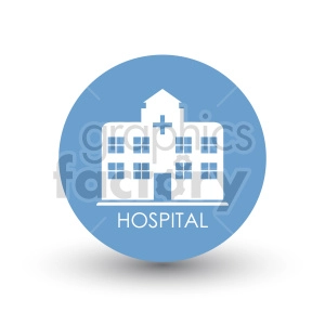 blue hospital vector clipart