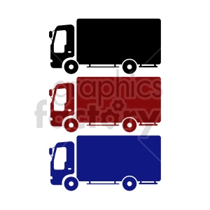 cargo truck vector clipart bundle