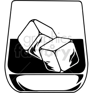 black and white mixed drink clipart