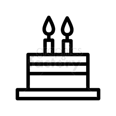 Illustration Vector Graphic of Birthday Cake icon template  design