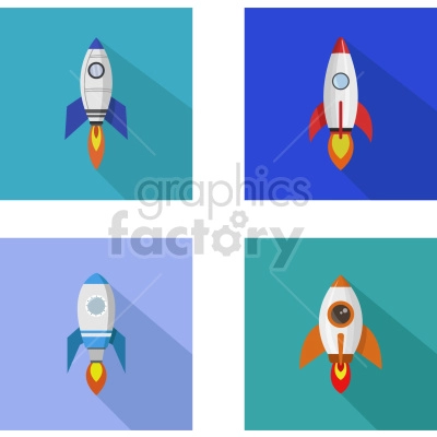 cartoon rocket vector clipart design