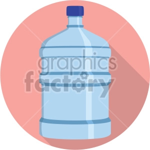 water jug on circle background flat icons