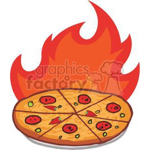 Flaming Hot Pepperoni Pizza
