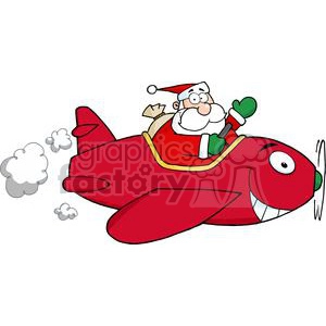 Santa-Flying-With-Christmas-Plane