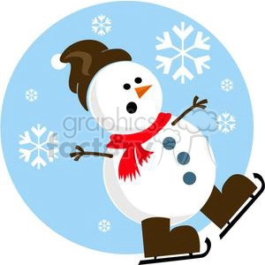snowman ice skating