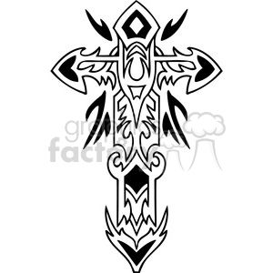 cross clip art tattoo illustrations 041