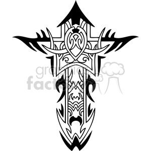 cross clip art tattoo illustrations 029