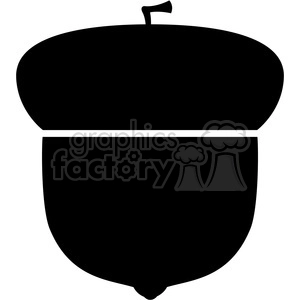clip art of black acorn symbol vector illustration