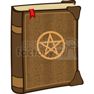 Clipart of Magic Book With Pentagram