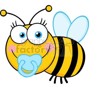 5609 Royalty Free Clip Art Baby Boy Bee Cartoon Mascot Character