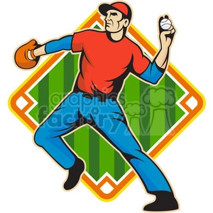 baseballfielder throwingball side DIAMOND
