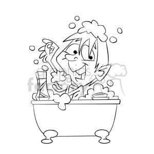 black and white image of kid taking a bath nino duchandose negro