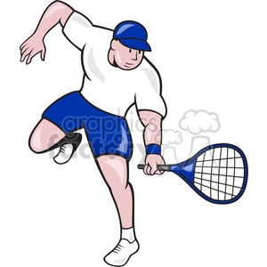 tennis player with racquet