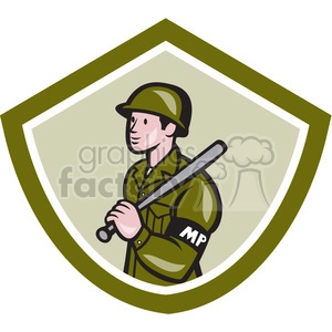 military police with baton badge