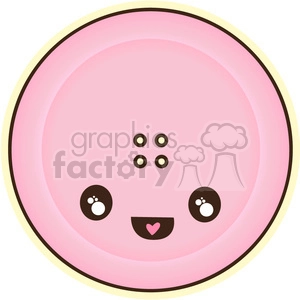 Button cartoon character vector clip art image