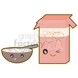 Cereal cartoon character vector clip art image