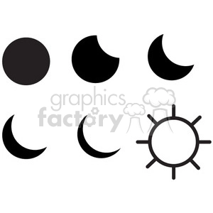 moon phases vector icon