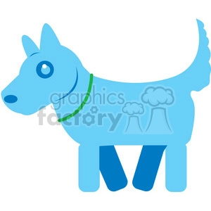 Blue Dog vector image RF clip art