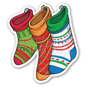 christmas stocking sticker