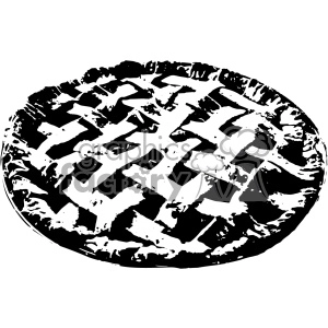vector fresh baked pie black and white art