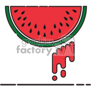 Watermelon flat vector icon design
