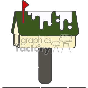 Postbox flat vector icon design
