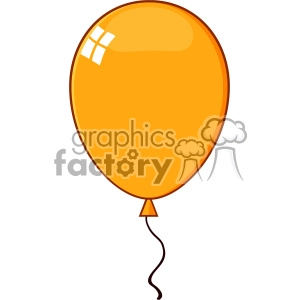 The clipart image portrays a simple cartoon rendition of a orange balloon. It evokes a playful and joyful atmosphere, making it ideal for various celebratory occasions like birthdays or fiestas.