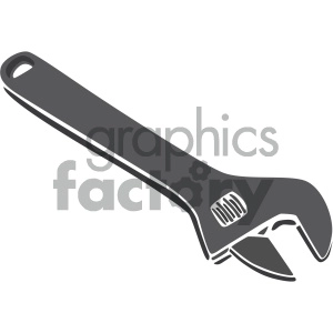 crescent wrench vector art