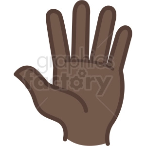 hello african american hand vector icon