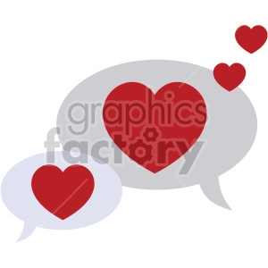 valentines chat bubbles vector icon no background