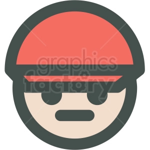 man wearing red hat avatar vector icons