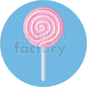 sucker vector flat icon clipart with circle background