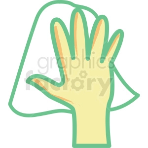 hand cleaning flat vector icon