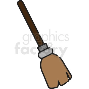 witch broom vector icon art