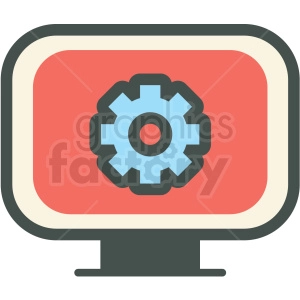 computer settings vector icon