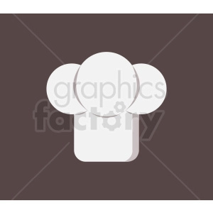 chef hat vector icon on brown background