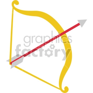 cupids bow and arrow for valentines vector icon no background