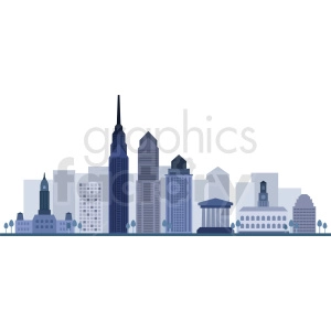 philadelphia city skyline vector