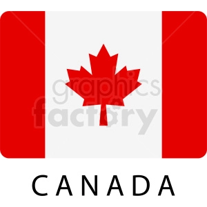 This clipart image depicts the national flag of Canada, commonly known as the Maple Leaf or l'Unifolié in French. It has two vertical bands of red (hoist and fly side) and a white square between them, with an 11-pointed red maple leaf at its center.
