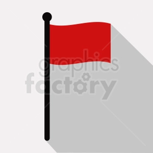 red flag icon square background