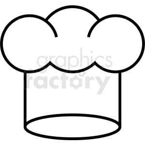 chef hat outline icon no background