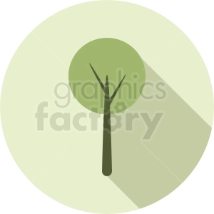 vector round tree design on circle background