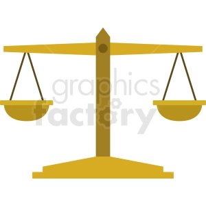 justice and order scale vector