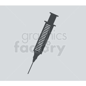 syringe outline on light background