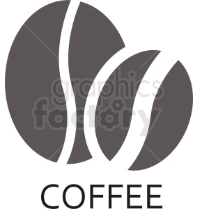 the coffee bean logo vector